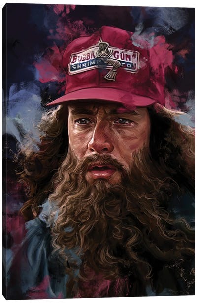 Run Forrest Canvas Art Print - Movie & Television Character Art