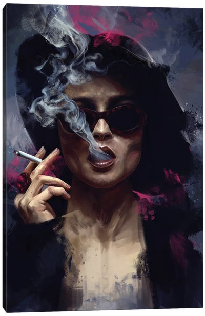 Fight Club, Marla Canvas Art Print - Smoking Art