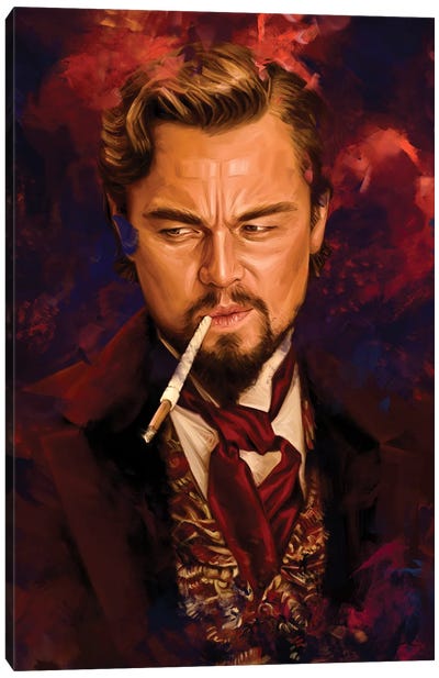 Django Calvin Candie Canvas Art Print - Leonardo DiCaprio
