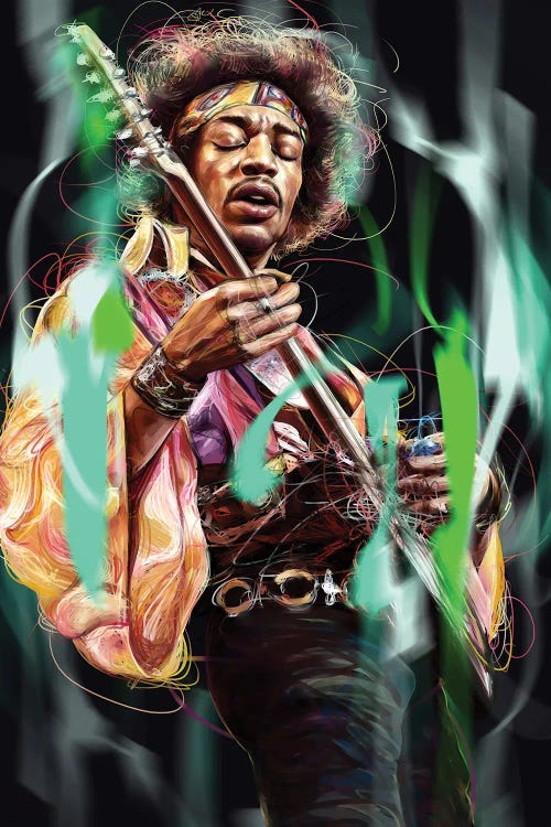 Jimi Hendrix by Dmitry Belov wall art