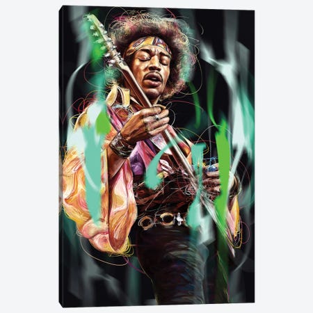 Jimi Hendrix Canvas Print #DBV16} by Dmitry Belov Canvas Artwork