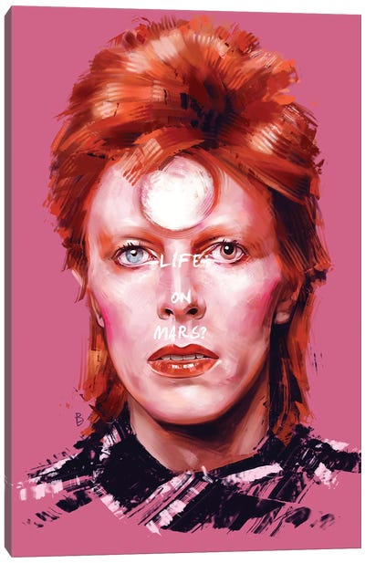 Life On Mars Canvas Art Print - David Bowie