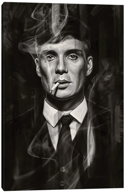 Peaky Blinders, Black And White Canvas Art Print - Television Art