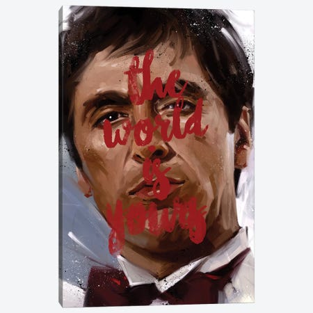 Tony Montana, The World Is Yours Canvas Print #DBV222} by Dmitry Belov Canvas Artwork