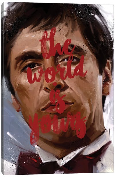 Tony Montana, The World Is Yours Canvas Art Print - Al Pacino