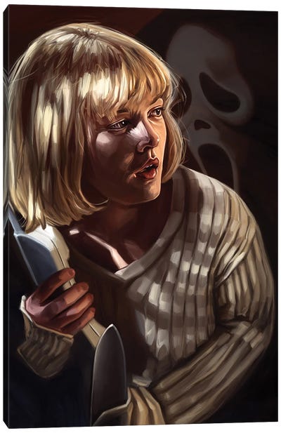 Casey Becker - Scream Canvas Art Print - Horror Movie Art