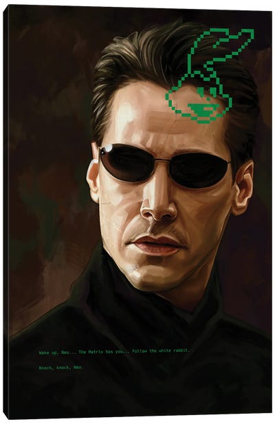 Neo -The Matrix - Keanu Reeves Canvas Art Print - Glasses & Eyewear Art