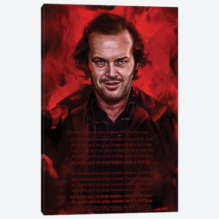 All Work And No Play Makes Jack A Dull Boy Canvas Print #DBV229} by Dmitry Belov Canvas Artwork