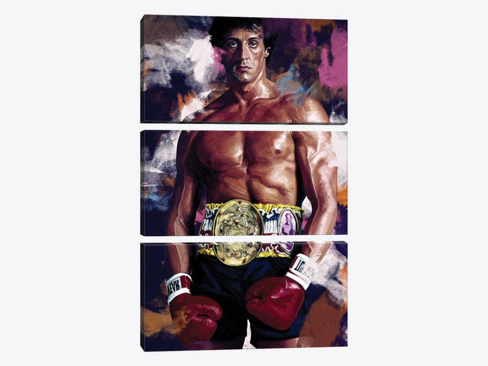 Rocky Balboa by Dmitry Belov 3-piece Art Print