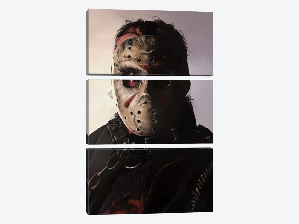 Jason Voorhees Friday The 13th by Dmitry Belov 3-piece Canvas Wall Art