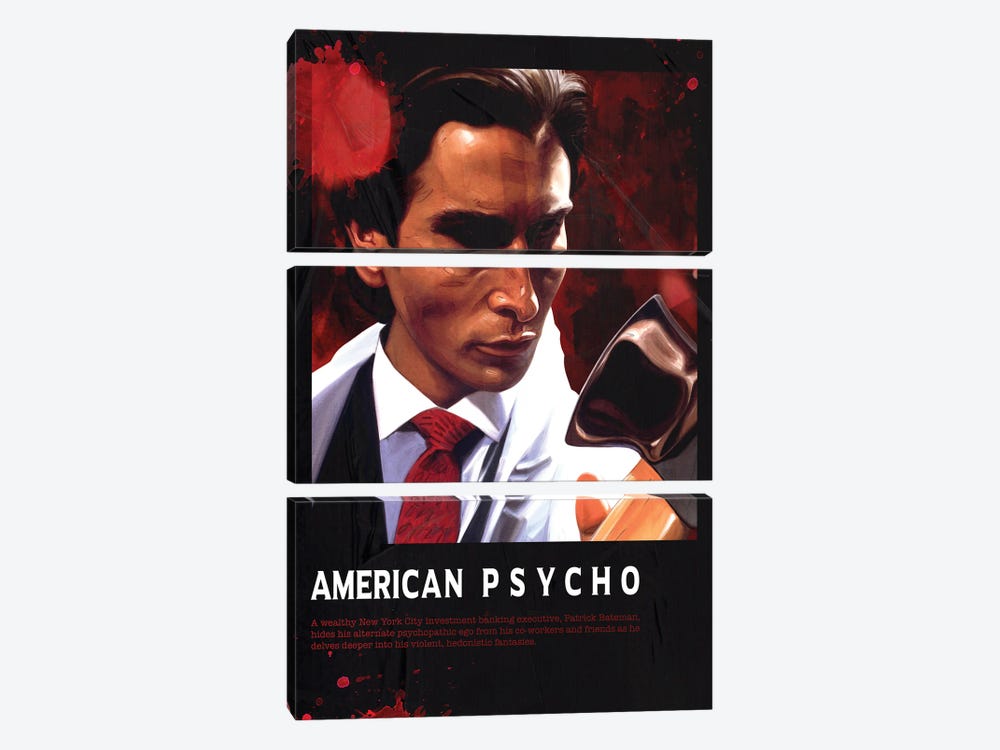Poster-American Psycho by Dmitry Belov 3-piece Canvas Art Print