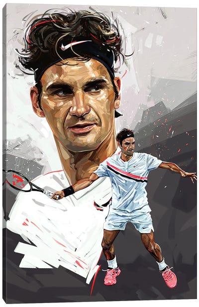 Roger Canvas Art Print - Roger Federer