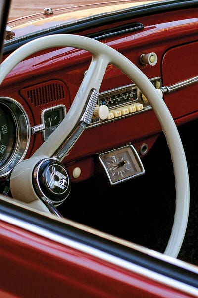 Large | 37"-48" - Framed Canvas Art: Steering Wheel by Dmitry Belov