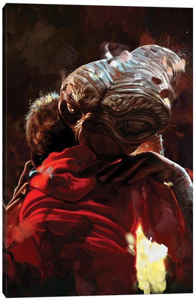 ET The Extra-Terrestrial Canvas Art Print - Movie & Television Character Art