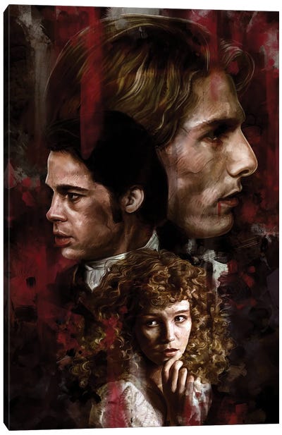 Interview With The Vampire Canvas Art Print - Brad Pitt