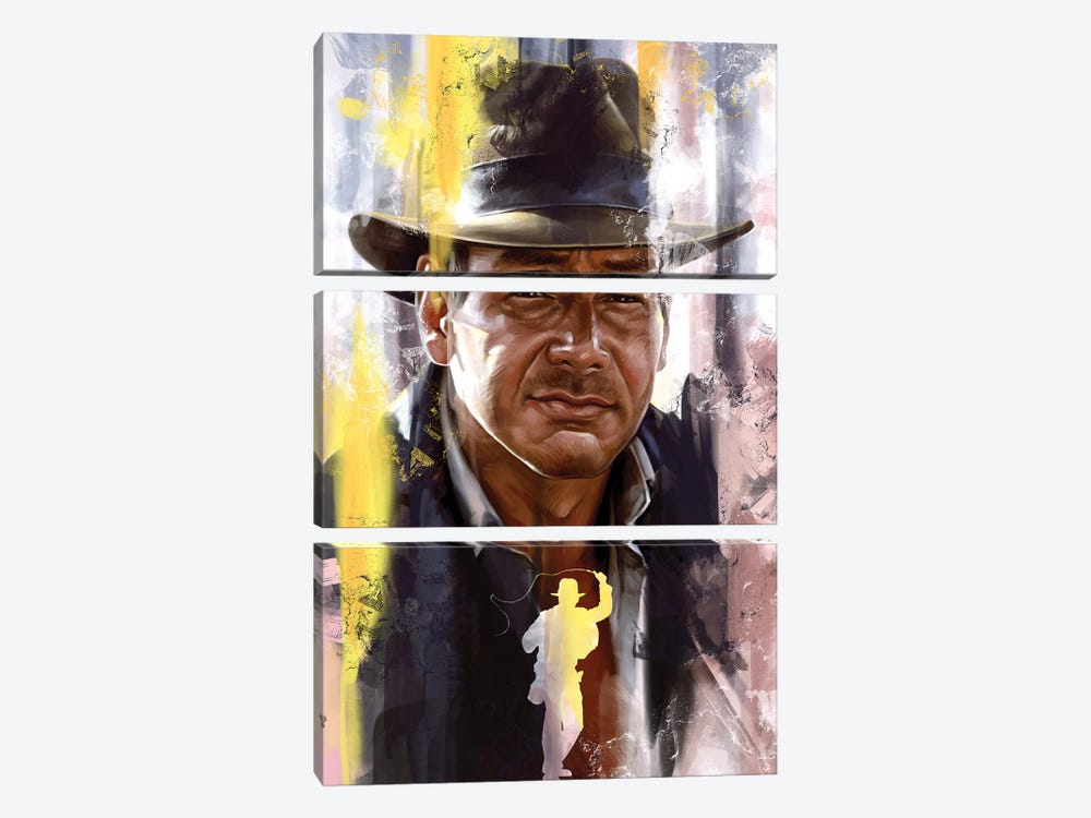 Indiana Jones by Dmitry Belov 3-piece Canvas Print