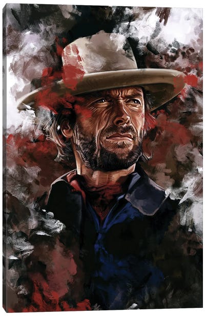The Outlaw Josey Wales Canvas Art Print - Western Movie Art