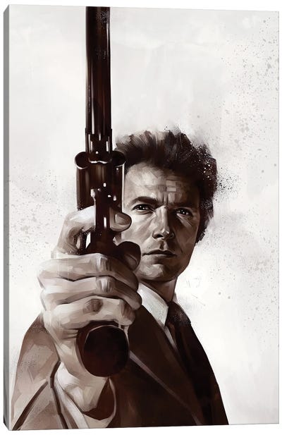 Dirty Harry Canvas Art Print - Clint Eastwood