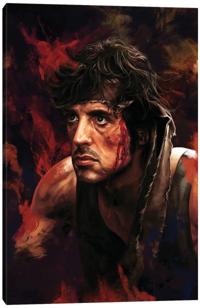 First Blood Canvas Art Print - Sylvester Stallone