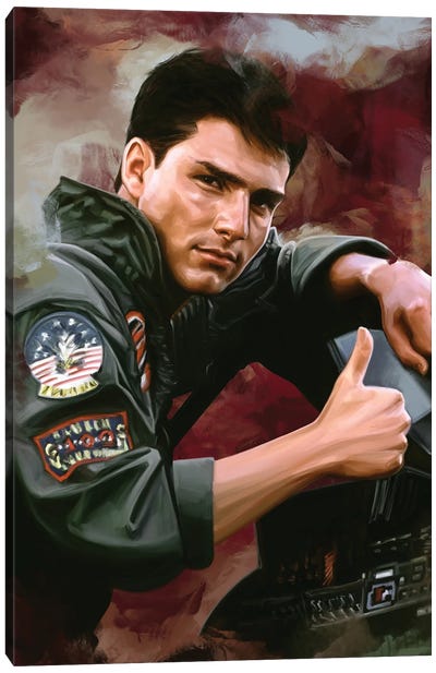 Top Gun Canvas Art Print - Lt. Pete "Maverick" Mitchell