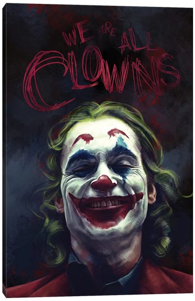 Joker Canvas Art Print - Joaquin Phoenix