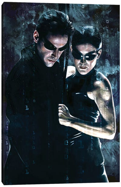The Matrix Canvas Art Print - Neo