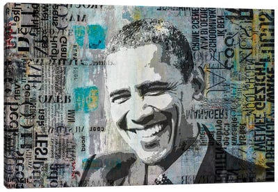 Rhetorical Wizard Canvas Art Print - Barack Obama
