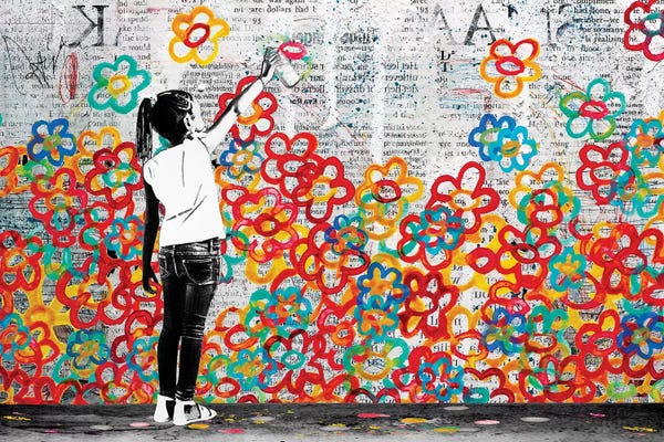 Similar To Banksy: Flower Power by DB Waterman