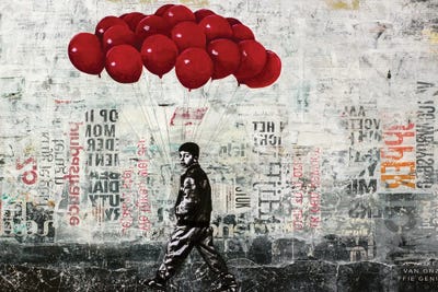 Bit Of Happiness by DB Waterman metal wall art