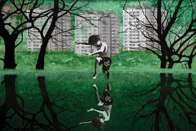 The Green Pond by DB Waterman canvas print