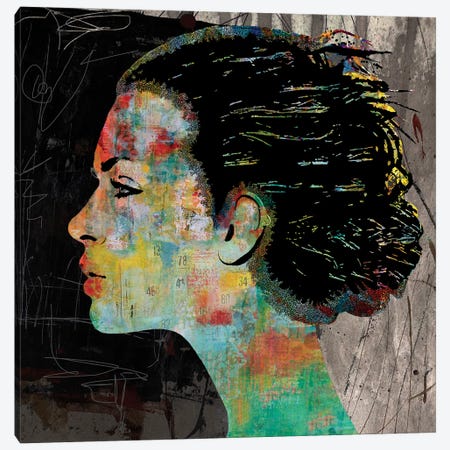 The Colorful Girl Canvas Print #DBW138} by DB Waterman Canvas Art Print