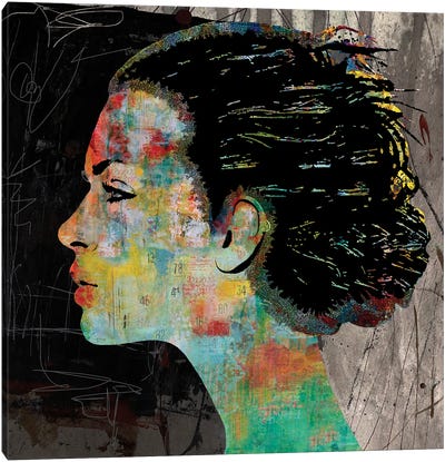 The Colorful Girl Canvas Art Print - DB Waterman