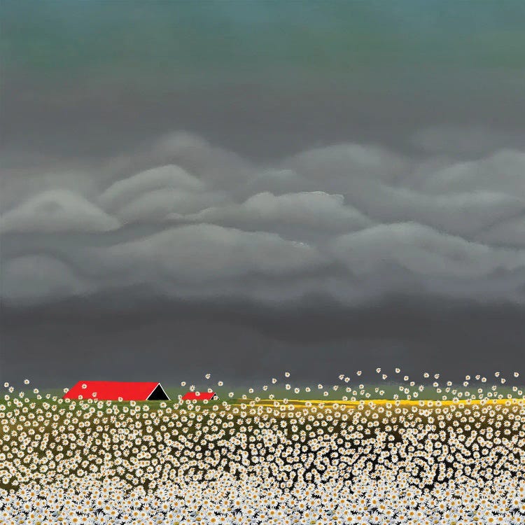 The Red Roof by DB Waterman wall art