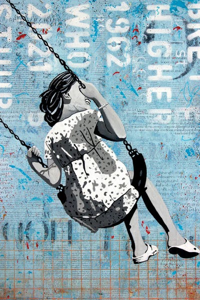 Similar To Banksy: Blue Swing by DB Waterman