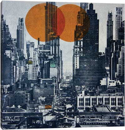 New York Skyline 1948 Canvas Art Print - Industrial Art