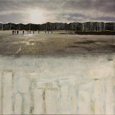 Worlds Apart by DB Waterman metal wall art