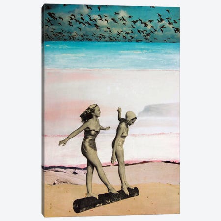 Beach Girls Canvas Print #DBW41} by DB Waterman Art Print