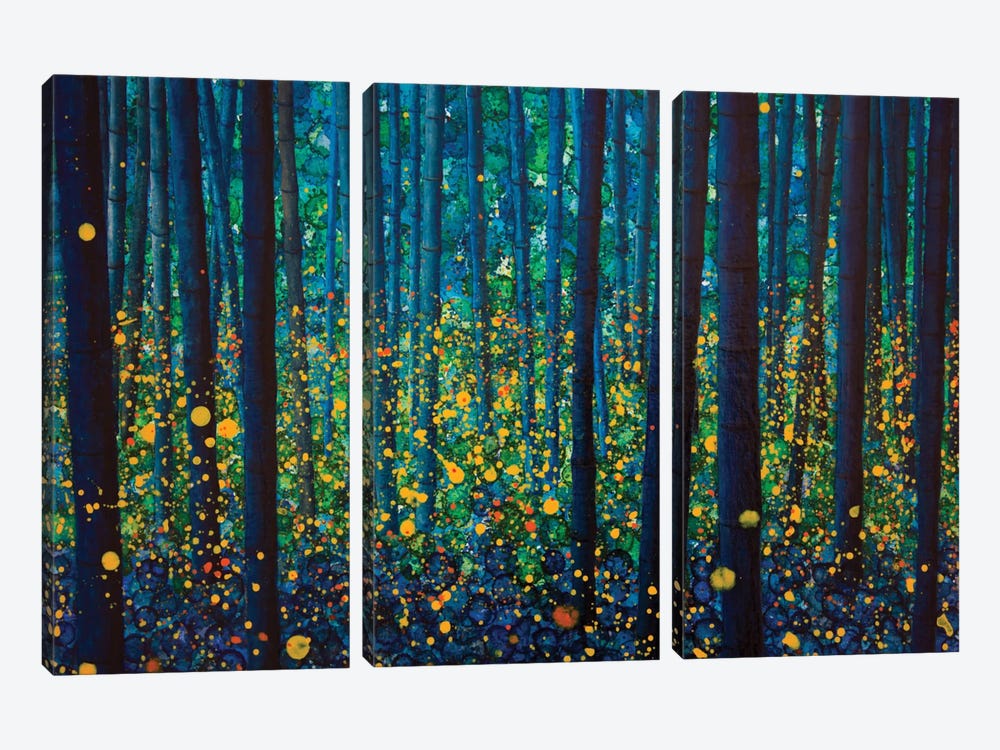 Fireflies by DB Waterman 3-piece Art Print
