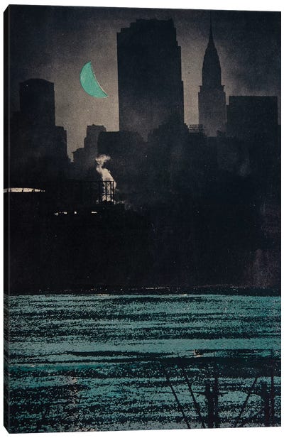 Hudson By Night Canvas Art Print - DB Waterman