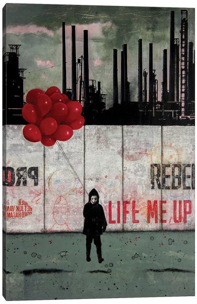Lift Me Up III Canvas Art Print - Similar to Banksy