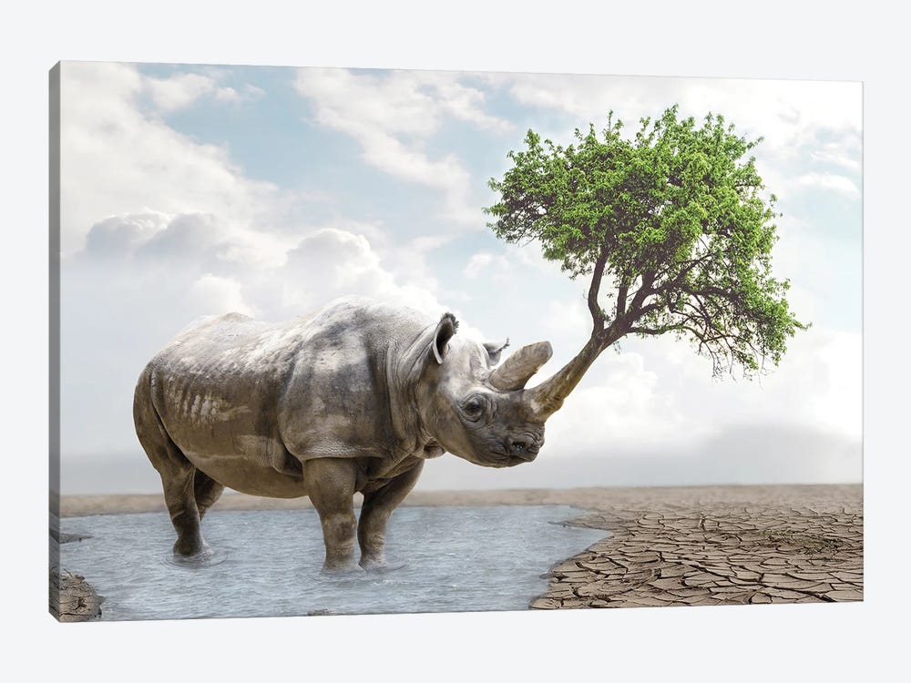 Rhino Tree by Dmitry Biryukov 1-piece Canvas Art Print