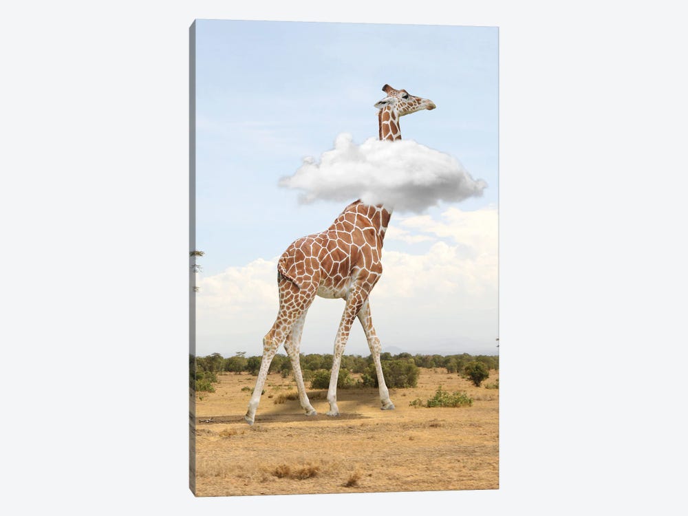 Giraffe In The Clouds 1-piece Canvas Art