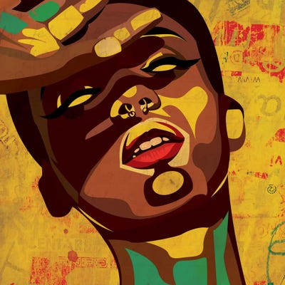 Hannah I by Dai Chris Art framed canvas print