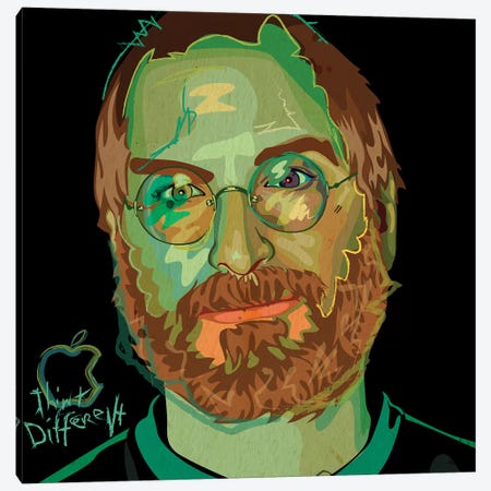 Steve Jobs Canvas Print #DCA112} by Dai Chris Art Canvas Wall Art