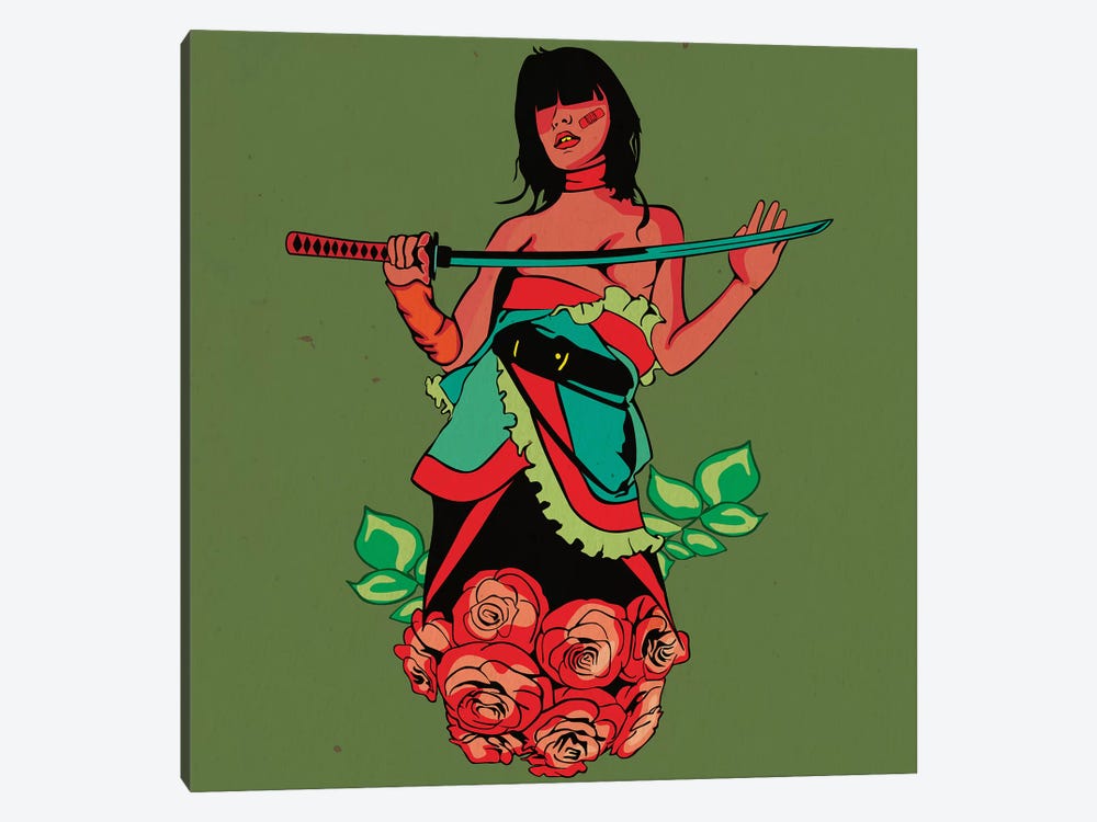 Rose Girl Ninja by Dai Chris Art 1-piece Art Print