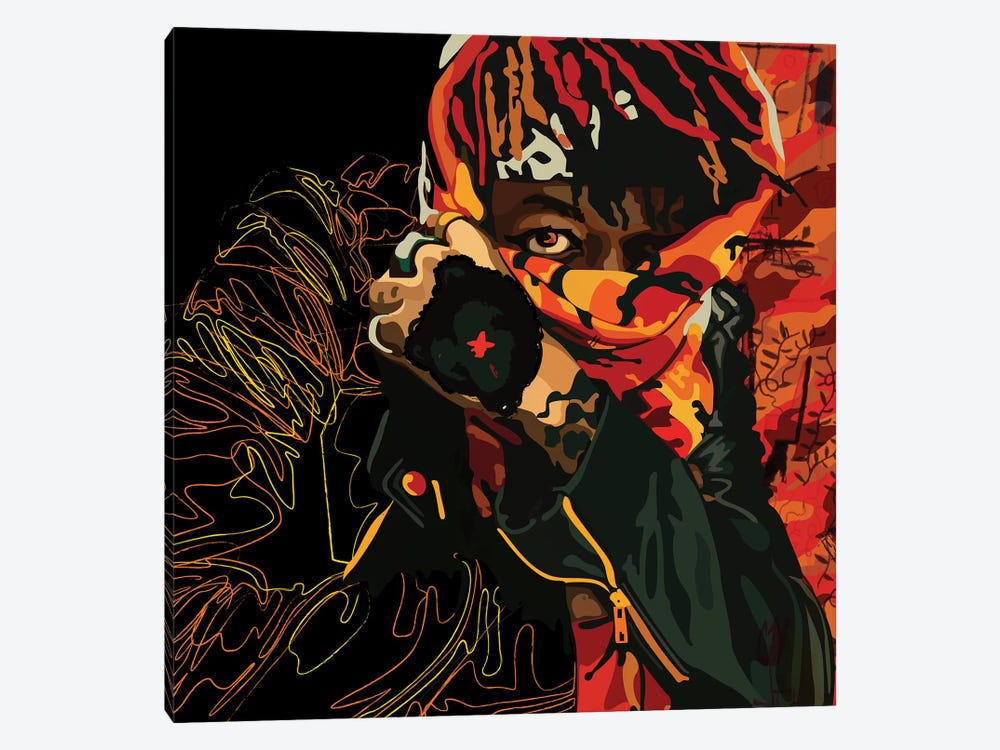 J.I.D Face Covered by Dai Chris Art 1-piece Canvas Art Print