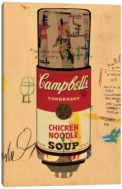 Hip Pop Mic Canvas Art Print - American Cuisine
