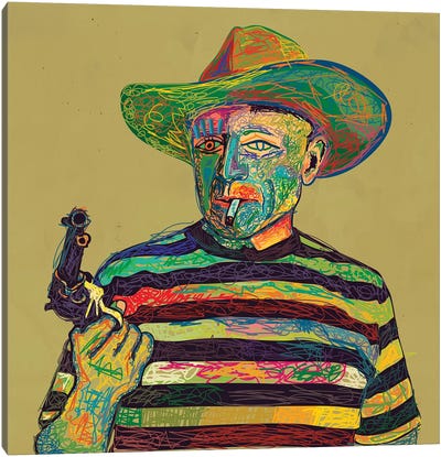 Pablo Canvas Art Print - Smoking Art