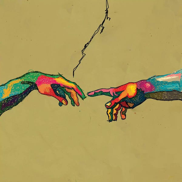 Creation Of Adam: Creation by Dai Chris Art