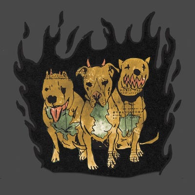 Hounds Of Hell by Dai Chris Art acrylic art print